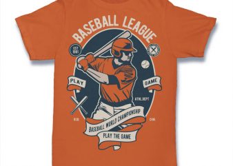 Baseball League t shirt design for purchase