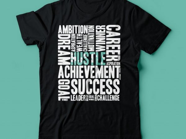 Hustle word tshirt design |hustler tshirt design |grind tshirt