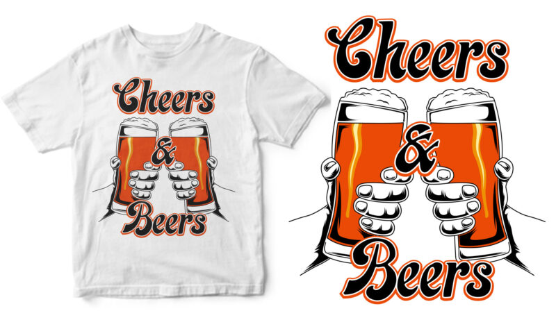 cheers and beers shirt design png