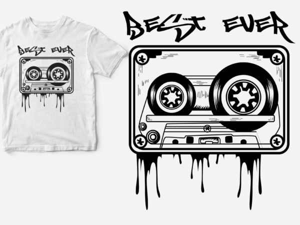 Best ever music t shirt template