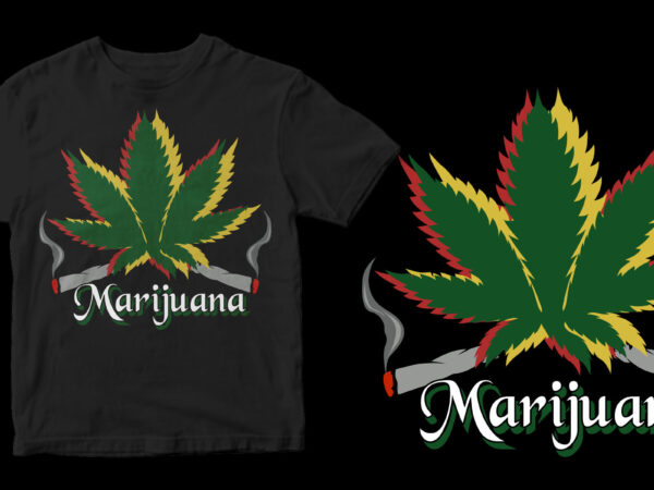 Marijuana canabis t shirt design to buy