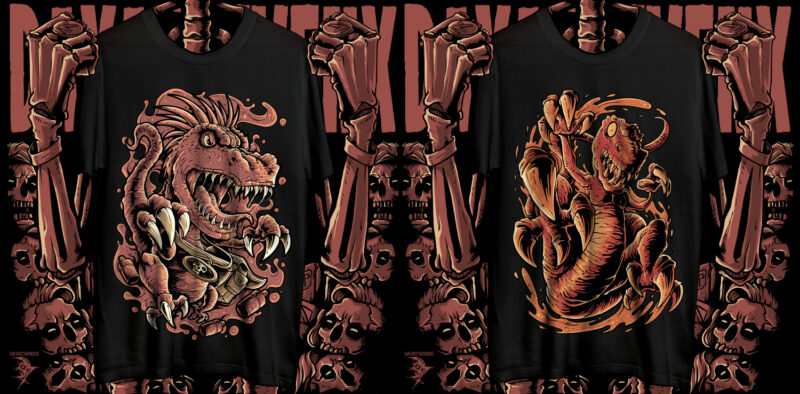 dinosaur tshirt designs bundle