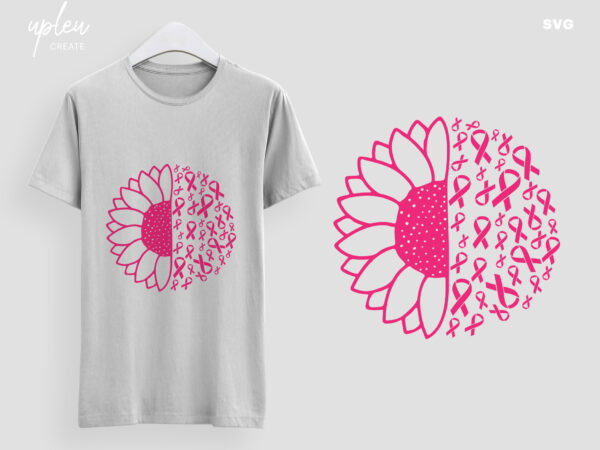 Download Sun Flower Breast Cancer Svg Survivor Cancer Pink Ribbon Cancer Awareness File For Cutting Machines Like Silhouette Cameo And Cricut Buy T Shirt Designs