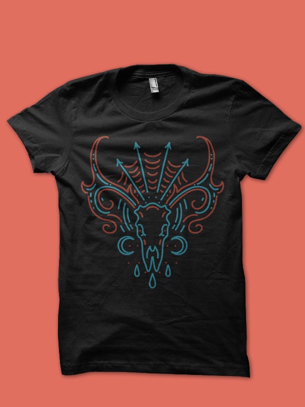 antlers tshirt design ready to use