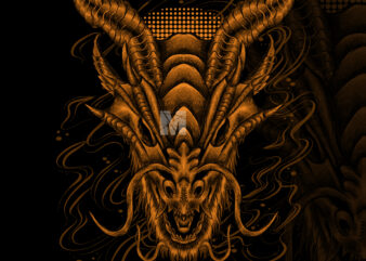 dragon t shirt vector illustration