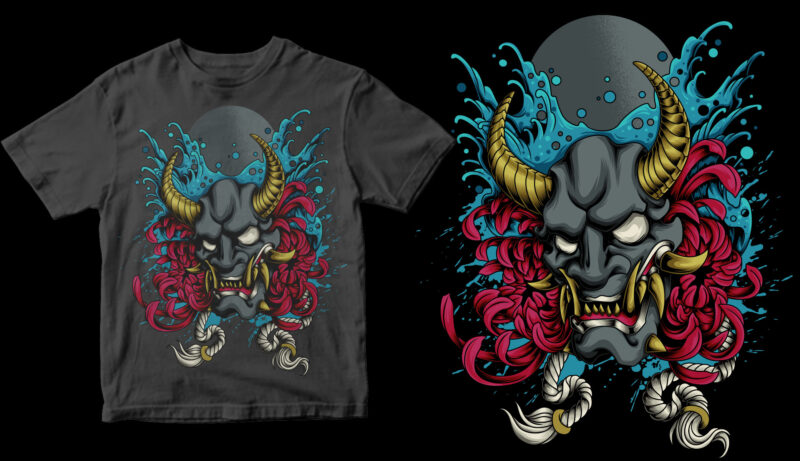 hannya oni mask demon