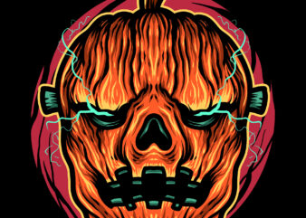 pumkenstein tshirt design for halloween