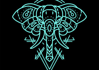 elephant tshirt design for sale