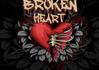 broken heart t shirt template