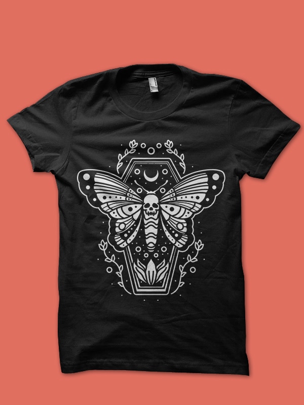 coffin butterfly tshirt ready to use