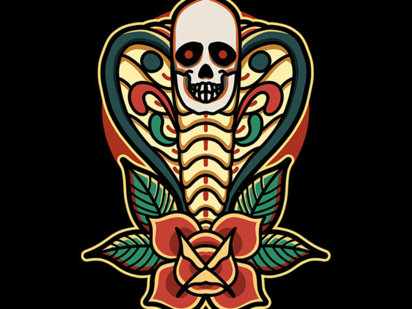 Skull cobra tshirt design for sale Skull cobra tshirt design for sale