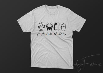 Friends tshirt artwork for sale