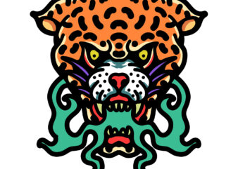 angry leopard