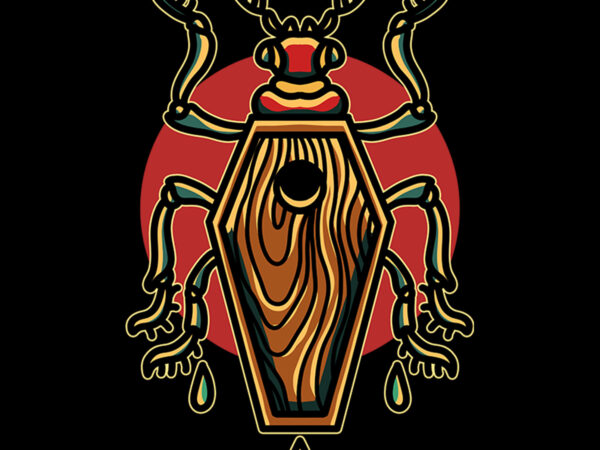 Coffin beetle t shirt vector file