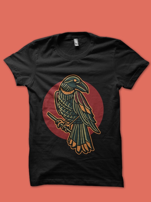 crow tshirt design