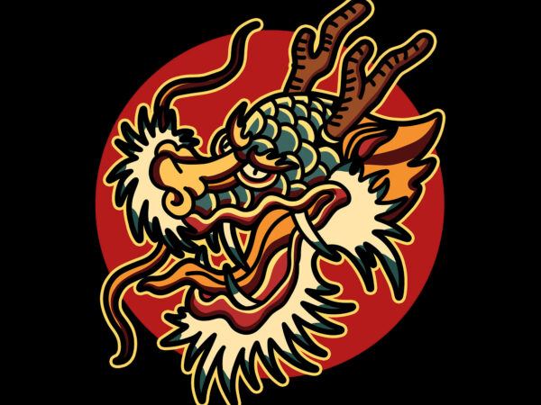 Dragon t shirt vector illustration