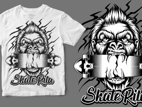 Skaterila t shirt template vector