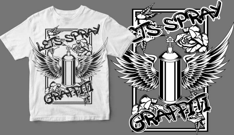 6 shirt design bundles black and white version