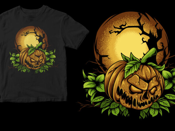 Halloween pumkin graphic t shirt
