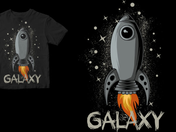 Roket galaxy t shirt design online