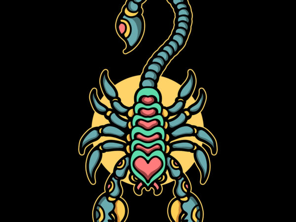 Scorpion t shirt template vector