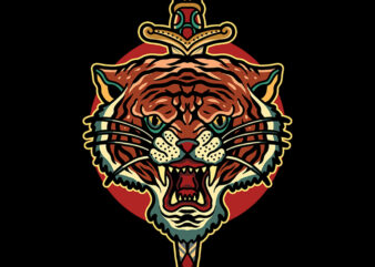tiger and dagger t shirt designs for sale