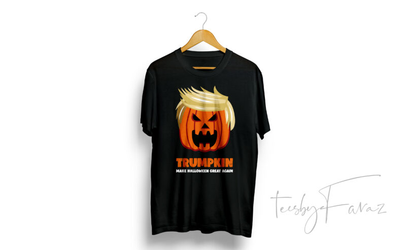 Trumpkin | Make Halloween Great Again | T shirt design for sale