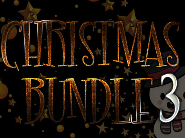 Big 3 christmas bundle t shirt template