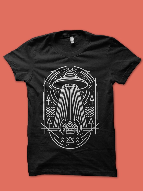 alien abduction tshirt design for sale