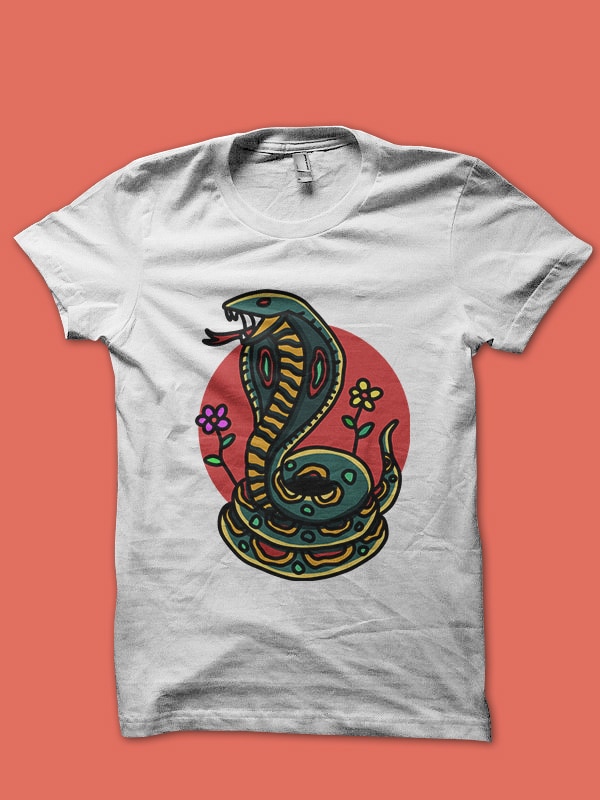 happy cobra tshirt design
