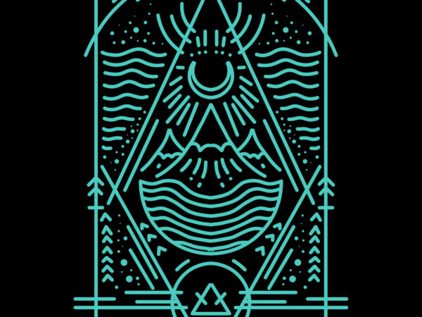 Mountain geometry tshirt design