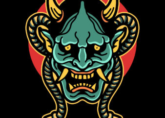 oni mask t shirt design online