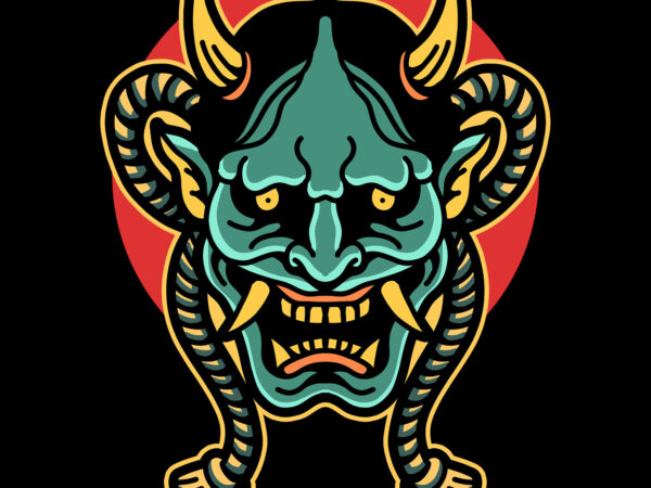 Oni mask t shirt design online