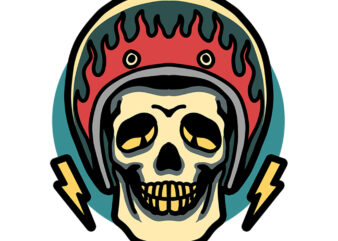 skull biker t shirt template vector