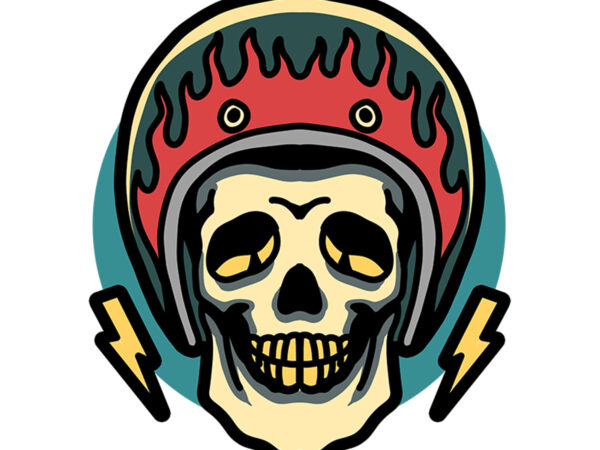 Skull biker t shirt template vector