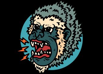 angry monkey t shirt vector