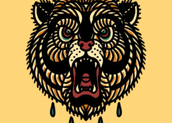 bear tshirt design ready to use