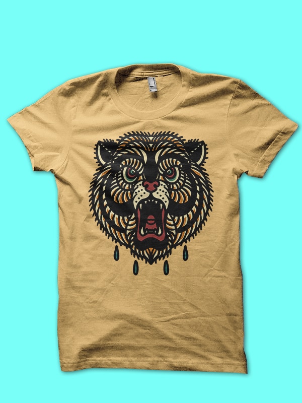 bear tshirt design ready to use