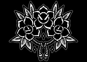 black roses t shirt template