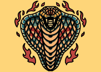 cobra flame t shirt vector file