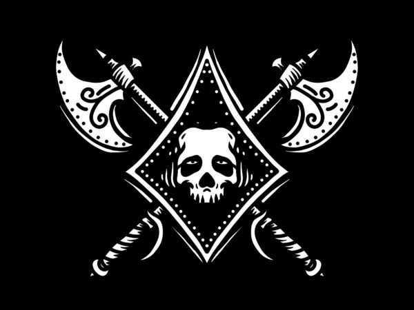 Dark skull t shirt vector illustration