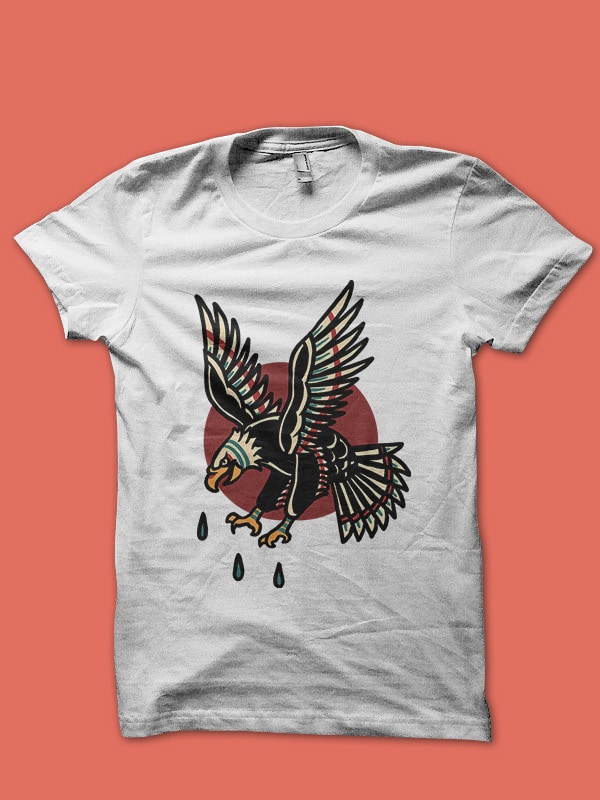 flying eagle tshirt design