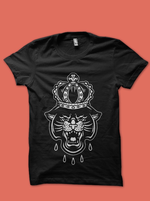 king panther tshirt design for sale