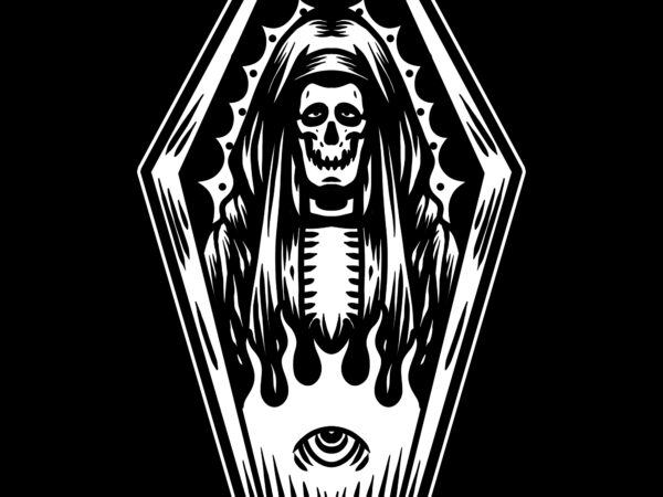 Koffin grim t shirt vector art