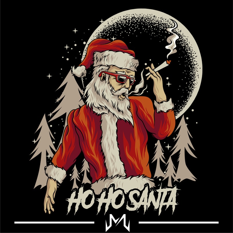 santa claus smoke - Buy t-shirt designs
