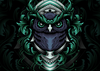 owl engraving t shirt design online