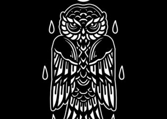 owl tshirt design ready to use