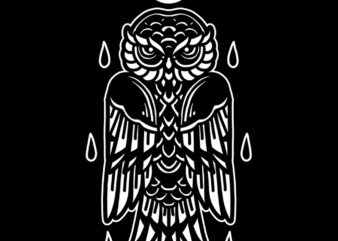 owl tshirt design ready to use