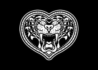 tiger heart 2 tshirt design for sale