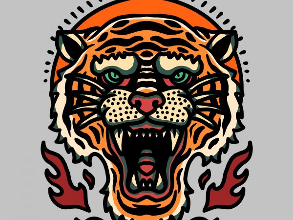 Tiger roar tshirt design for sale Tiger roar tshirt design for sale